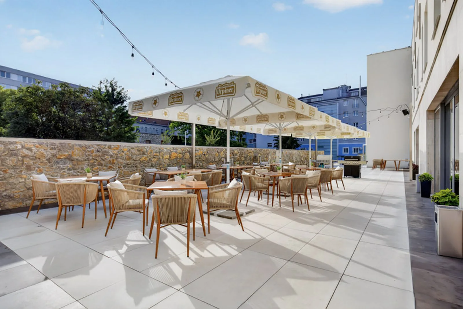 Summer terrace at Hotel Arcade